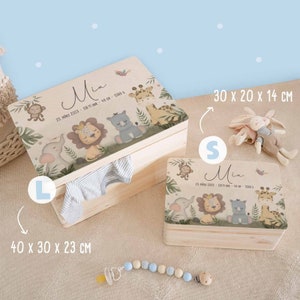 Scatola dei ricordi personalizzata Baby Safari scatola dei ricordi personalizzata regalo nascita regalo bimbo regalo battesimo hellomini immagine 3
