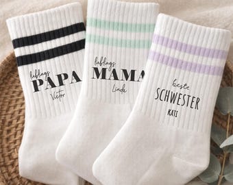 Personalized socks with names | Best Mom, Dad, Grandma, Grandpa, Aunt, Sister, Brother | Funny socks | Family birthday gift