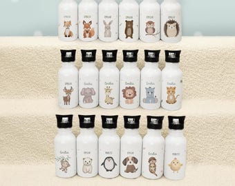 Personalized water bottle with custom design, children's thermos bottle, water bottle with name, personalized back-to-school gift, hellomini