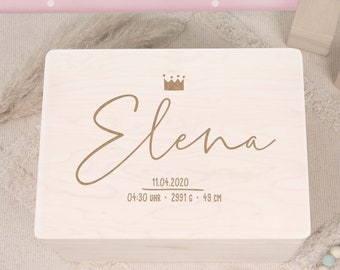 Personalized Baby Keepsake Box - Baby Memory Box - Baby Gift - Wooden Baby Box - Birth Gift - Christening Gift - hellomini