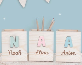 Pencil holder, back-to-school gift, for boys and girls, school cone, first day of school, birthday, children, back-to-school gift, hellomini