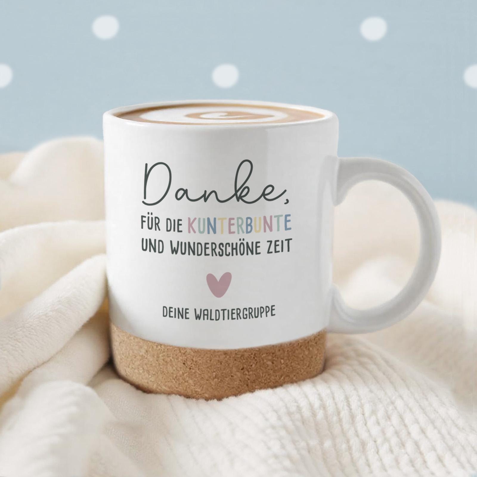 Tazza Regalo Per Insegnante – Grazie Per Tutto, Con Coperchio E Cucchiaio Dorato, 400 Ml, Nero Marmorizzato