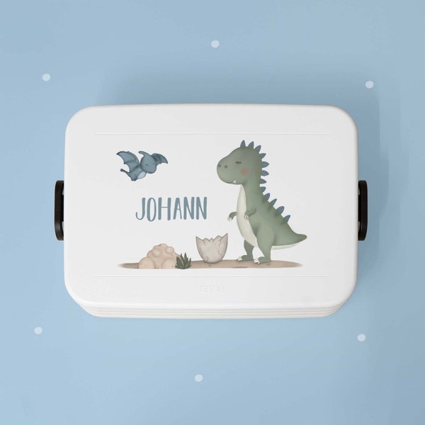 Boîte à lunch Mepal personnalisée T-Rex, boîte à lunch pour enfant, boîte bento, cadeau scolarisation, garderie, école, cadeau personnalisé garçon