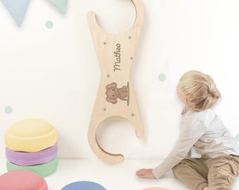 Personalized activity bridge for Stapelstein® classic, wooden adventure bridge in hourglass shape, birthday gift, Christmas gift for children