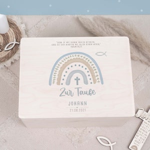 Caja de recuerdos personalizada y colorida - regalo para bautizo - regalo de bautizo - caja de recuerdos con nombre - motivos deseados - hellomini