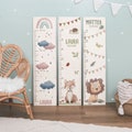 Personalized wooden height chart for children, measuring stick 70 cm-140 cm, birthday gift, children's room decor, wall decoration, gift for children product logo