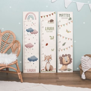 Personalisierte Messlatte für Kinder aus Holz, Messleiste 70cm-140cm, Geburtstagsgeschenk, Kinderzimmer Deko, Wanddeko, Geschenk für Kinder