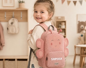 Personalized Trixie children's backpack for girls | Backpack for kindergarten & preschool | Mr. Dino, Lion, Cat, Butterfly | Gift for starting preschool