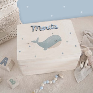 Caja de recuerdos personalizada con nombre de bebé en 3D - caja de recuerdos - regalo de nacimiento - regalo de bebé - regalo de bautizo - regalo para niños