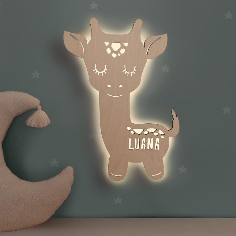 Wandlamp kinderkamer, houten lamp kinderkamer | Zwaan blank hout