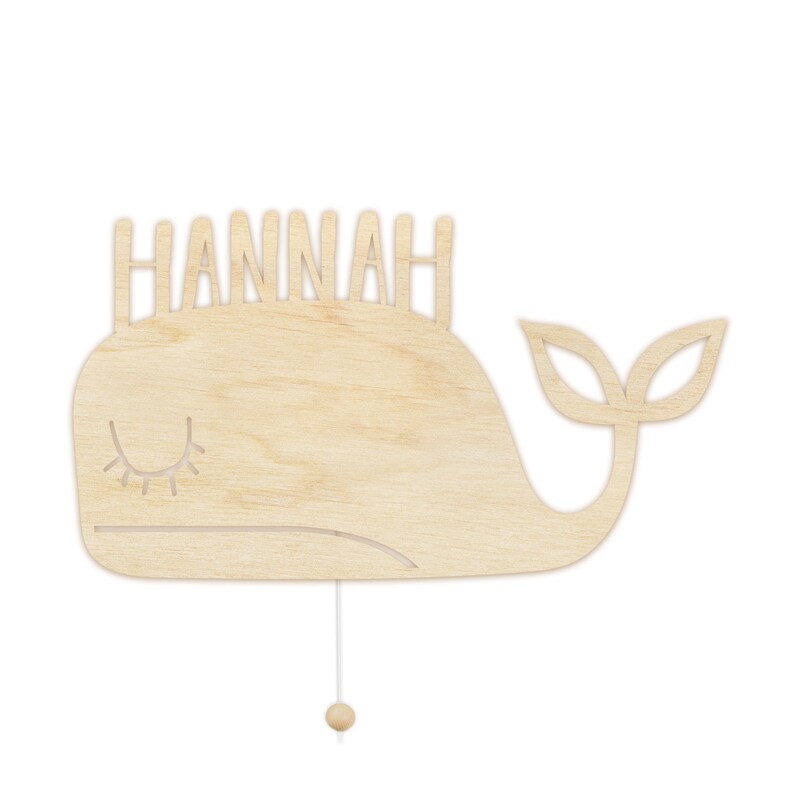 Personalisierte Wandlampe Holz Kinderzimmer Wilma Der Etsy