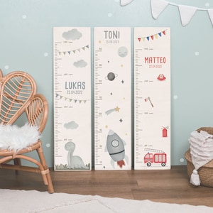 Bastone di misurazione in legno per bambini personalizzato, bastone di misurazione ragazzo 70-140 cm, decorazione della camera dei bambini ragazzi, decorazione murale, ragazzo regalo, barra di misurazione, hellomini