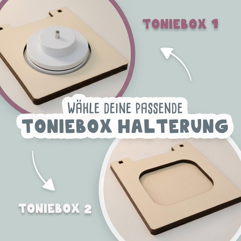 Tonie figure shelf made of wood with custom name, storage for Tonies for Toniebox 1 and 2, children's shelf with magnetic plate balloon, approx. 55 x 76 cm image 10