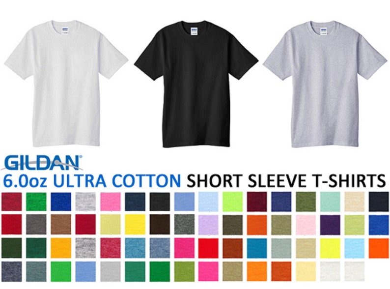 Gildan Blank Shirts G500 5000 Bulk Wholesale MANY COLORS Etsy
