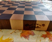 Black Walnut & Hard Maple End Grain Cutting Board/Butcher Block