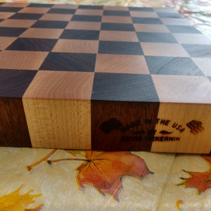 Black Walnut & Hard Maple End Grain Cutting Board/Butcher Block