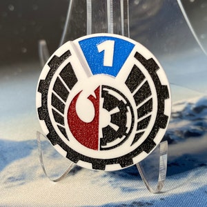 Magnetic Acrylic Round Counter Dial for SW Armada - Admiral Tater
