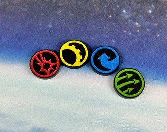 Armada Command Tokens  Set of 4 for SW Armada  Laser Engraved and Cut Acrylic