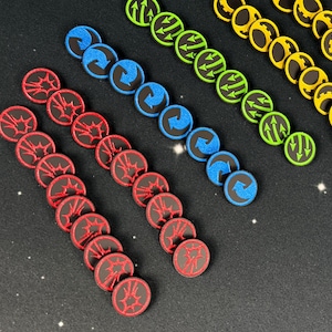 SW Armada Kommandotoken: Laser geschnittenes Acryl, kompletter Satz von 52