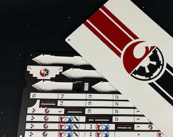 Dual Colored Template tray with ALL Acrylic Rulers for SW Armada
