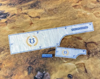 Pearl Acrylic Combat Gauge Set with Faction Designs for 40k Wargaming