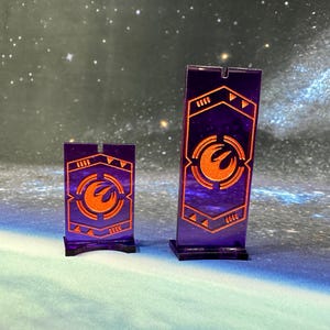 SW Legion Silhouette Template combo with Notched base: Laser Cut Acrylic