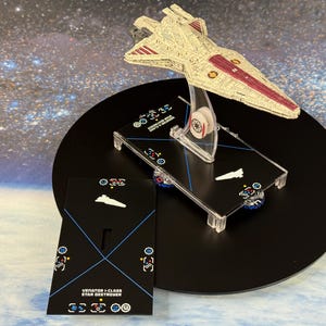 Acrylic Armada Ship Tokens by Admiral Tater Laser Engraved, Painted and Cut