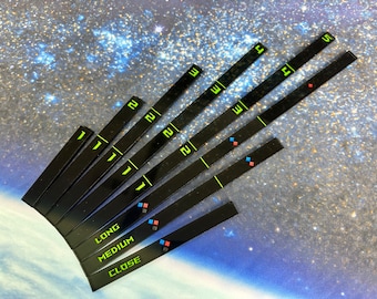 Full Set of Simple Range and Speed/Distance Rulers for SW Armada - Laser Engraved and Cut Acrylic