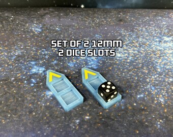2 slot dice holders for 12mm dice - Set of 2 - 40k Wound Counter