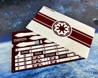 Dual Colored Template tray with ALL Acrylic Rulers for SW Armada