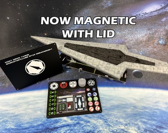 Acryl Super Star Destroyer DDR Kartenhalter mit magnetischem Deckel