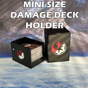 Mini Card Size Damage Deck holder for SW Armada that fits sleeved or unsleeved cards