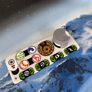 Nu magnetisch! Compacte Acryl Ship Command Tray voor SW Armada - Ruimte voor tokens en wijzerplaten-