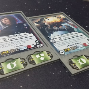 3D Printed Squadron Tray for SW Armada , Command Card Tray, sleeved cards, unsleeved cards