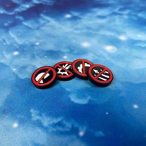 レイドコマンドトークン - SWアーマダ用4個セット - レーザー彫刻・カットアクリル製