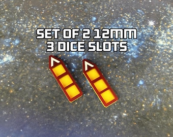 3 slot dice holders for 12mm dice - Set of 2 - 40k Wound Counter