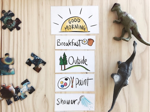 Visual Schedule Toddler Kids Routine Chart Printable Cards