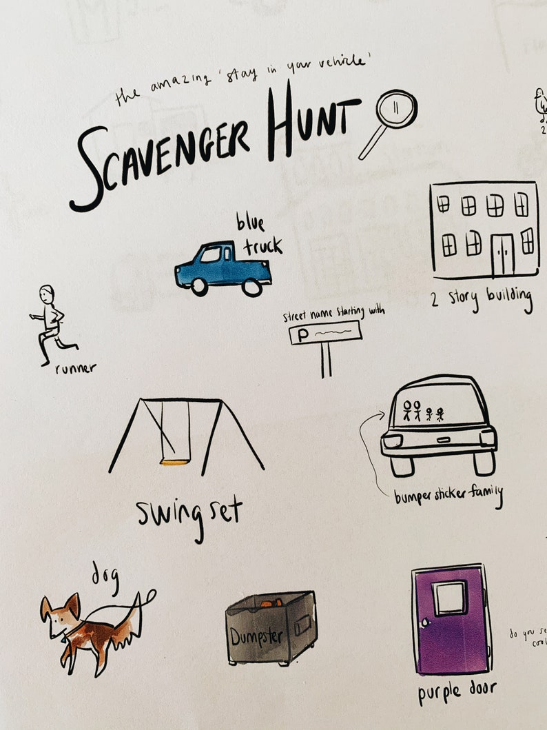 Driving Scavenger Hunt 2 Pack Etsy