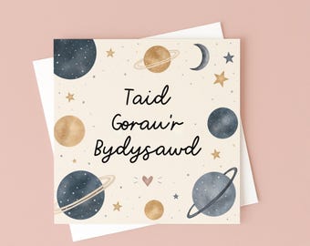 Sul y Tadau Hapus Card - Welsh Father's Day Card - Taid Gorau’r Bydysawd