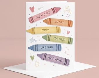 Personalised Teacher Thank You Card - The World Needs More Teachers Like You