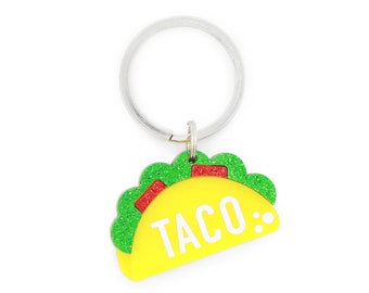 Custom Pet Tag for Dogs and Cats |  Taco bout Awesome Personalized Taco Pet ID Tag in Acrylic | Engraved Dog Tag or Cat Tag | cinco de mayo