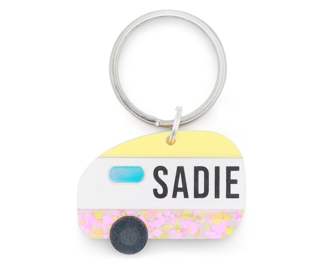 Personalized Rv Tags Custom Pet Tag for Dogs and Cats Personalized Retro RV Airstream Name ...