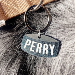 Médaille pour chien ou chat Puck personnalisée | Médaille de hockey personnalisée pour animal de compagnie en acrylique noir | Médaille gravée pour chien et hockey pour chien, médaille pour chat