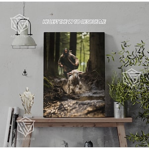 Set of 3 Canvas He Left the 99 to Rescue Me, He Ran He Rescued He ...