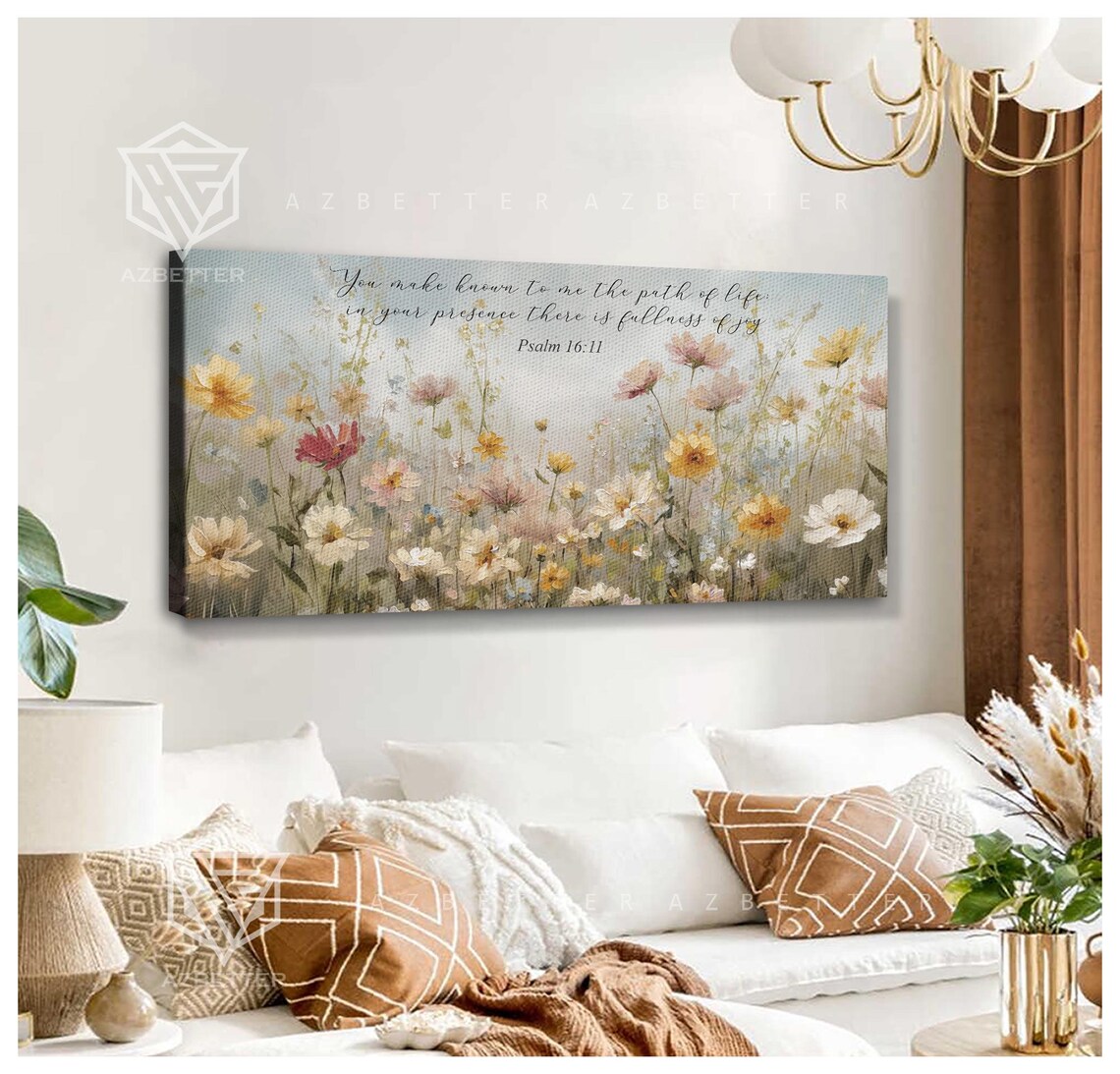 Wildflower Scripture Wildflower Lilies With Custom Bible Verse Canvas, Wildflower Scripture ...