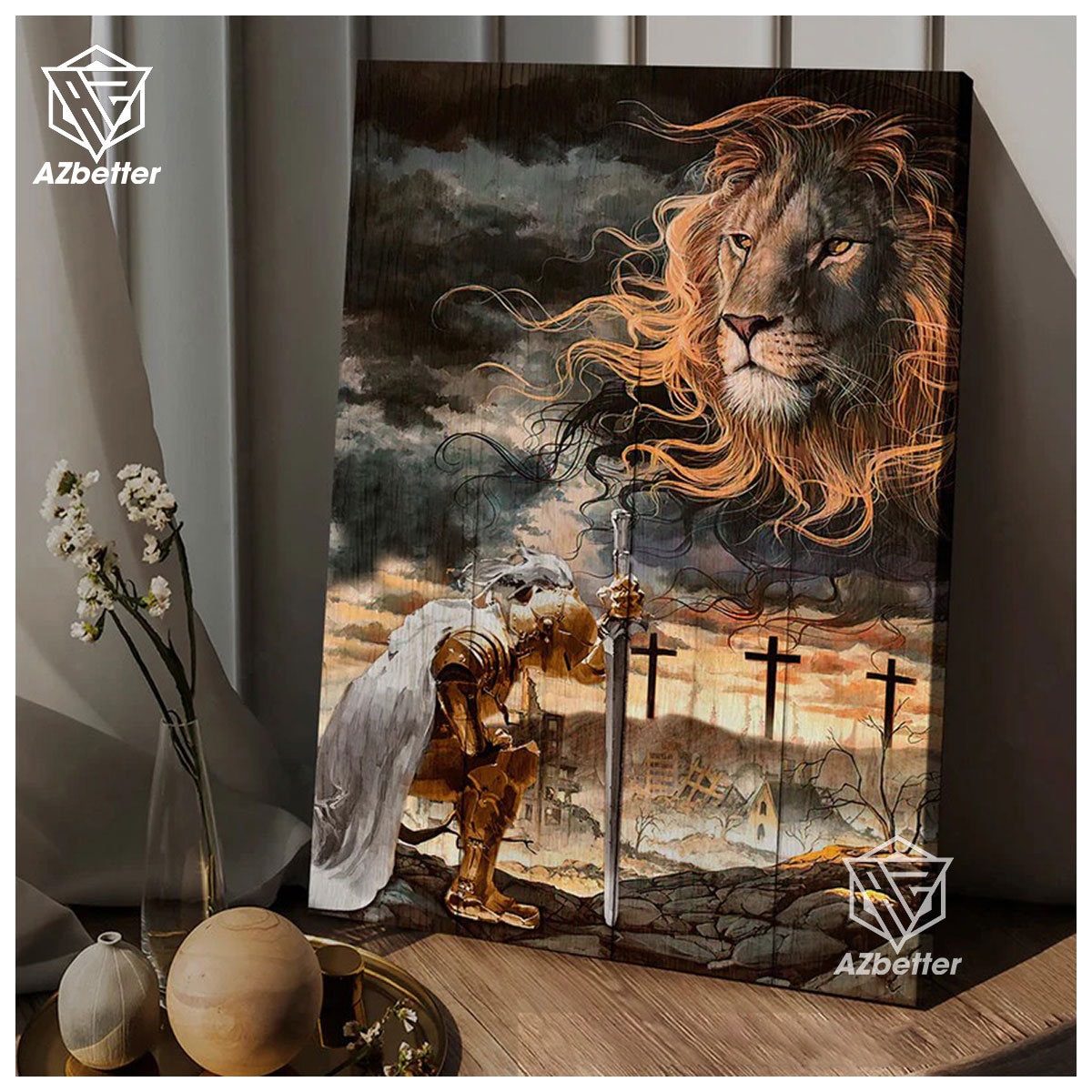 Canvas Lion God Armor of God God Wall Art Home Decor - Etsy Canada