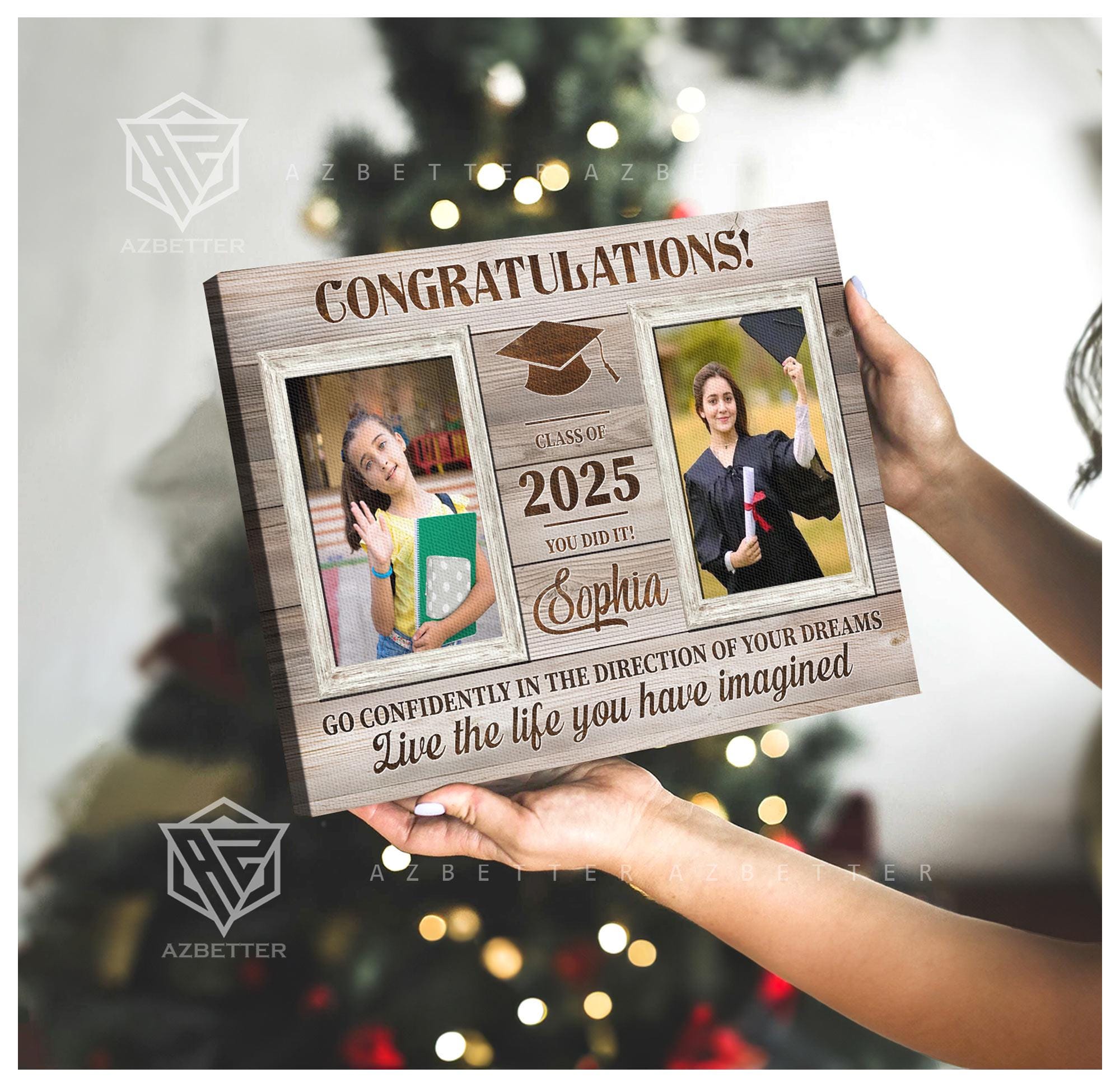 Personalized Graduation Gift – Custom Class of 2025 Photo Frame – High ...