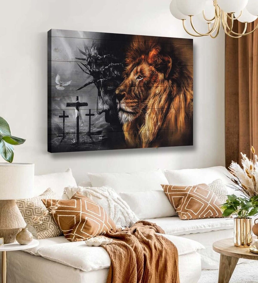 Lion of Judah Canvas Art God and Lion Wall Art Christian Home - Etsy UK