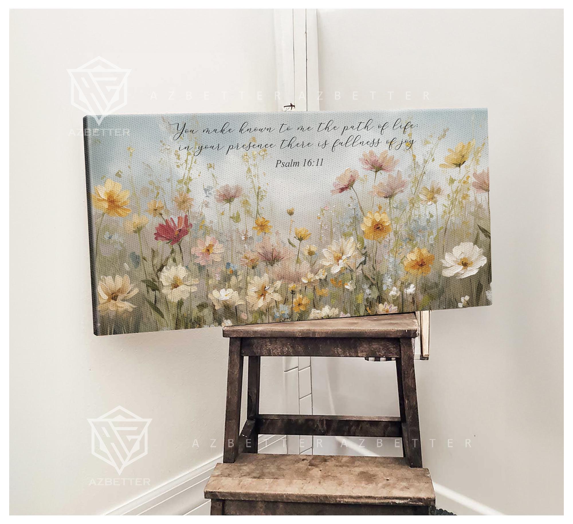 Wildflower Scripture Wildflower Lilies With Custom Bible Verse Canvas, Wildflower Scripture ...
