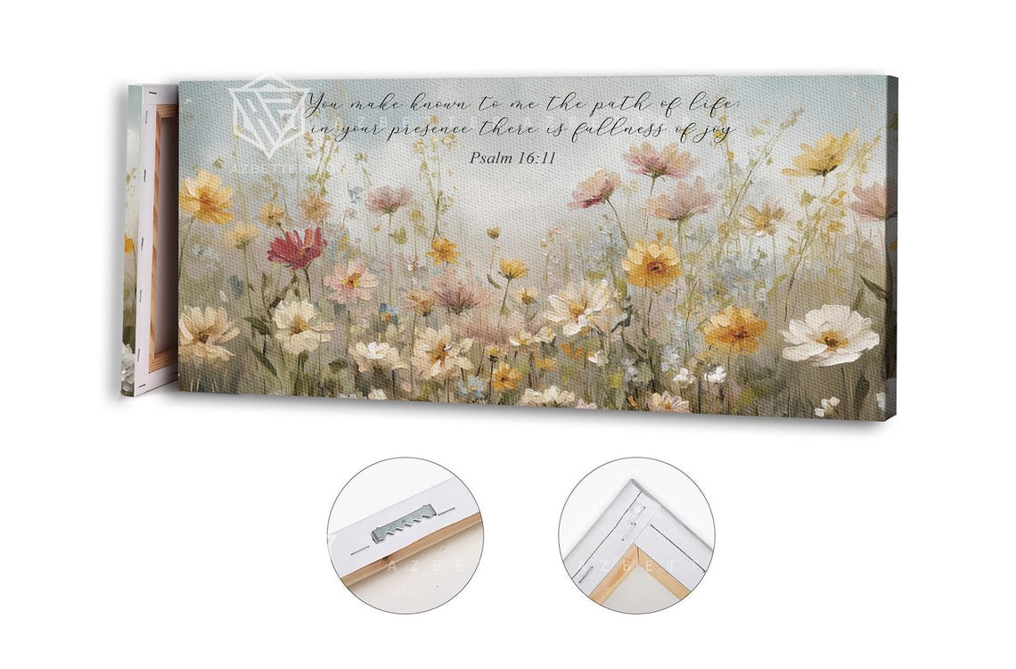 Wildflower Scripture Wildflower Lilies With Custom Bible Verse Canvas, Wildflower Scripture ...